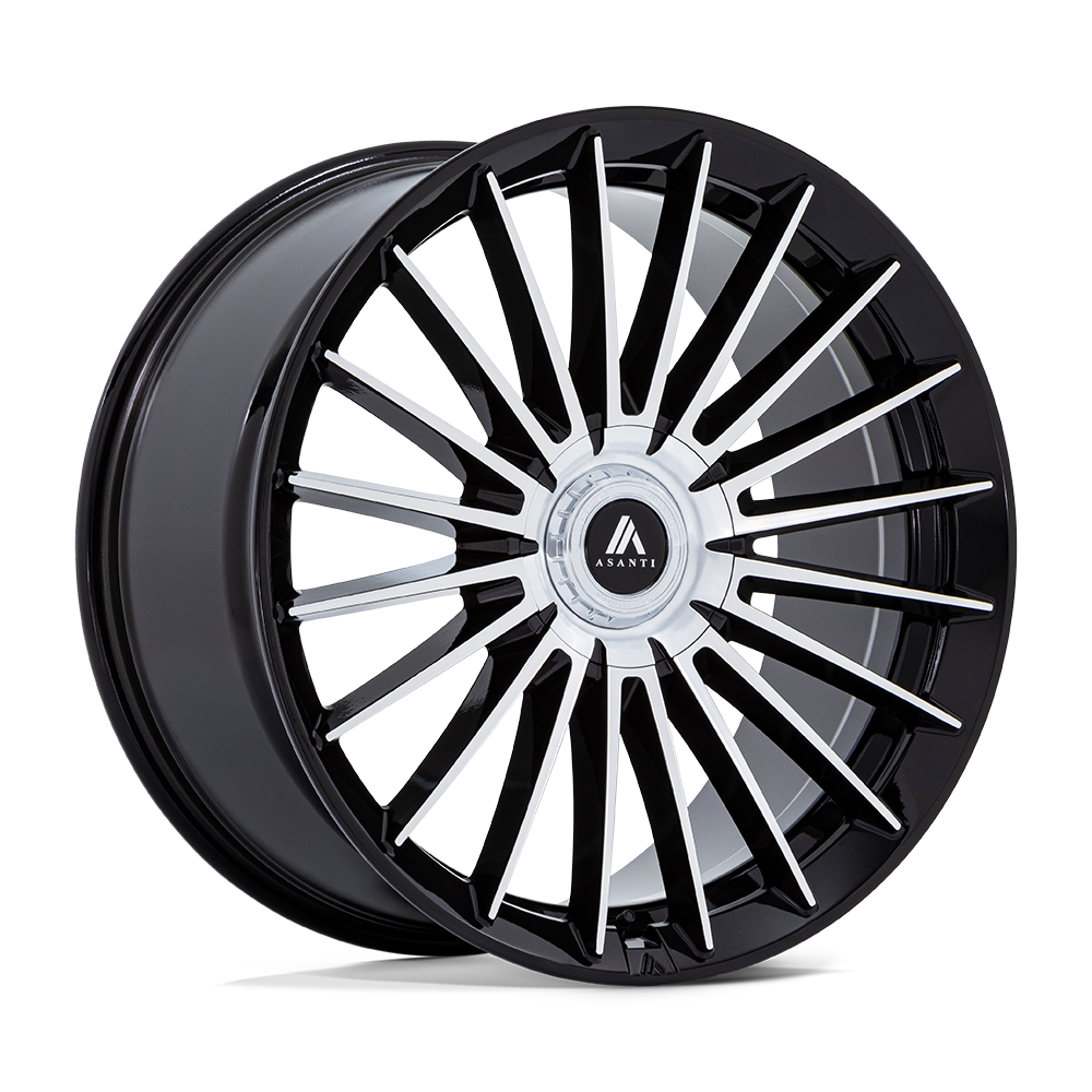 Asanti Black AB048 VICEROY - Stunning 22X10.5 Gloss Black Wheels with Machined Face