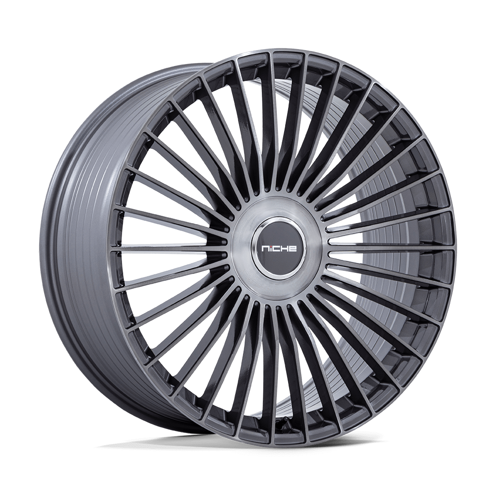Niche NC282 SERENE Gloss Titanium Brushed Wheels - Stunning 22X10, Ideal for Your Ride!