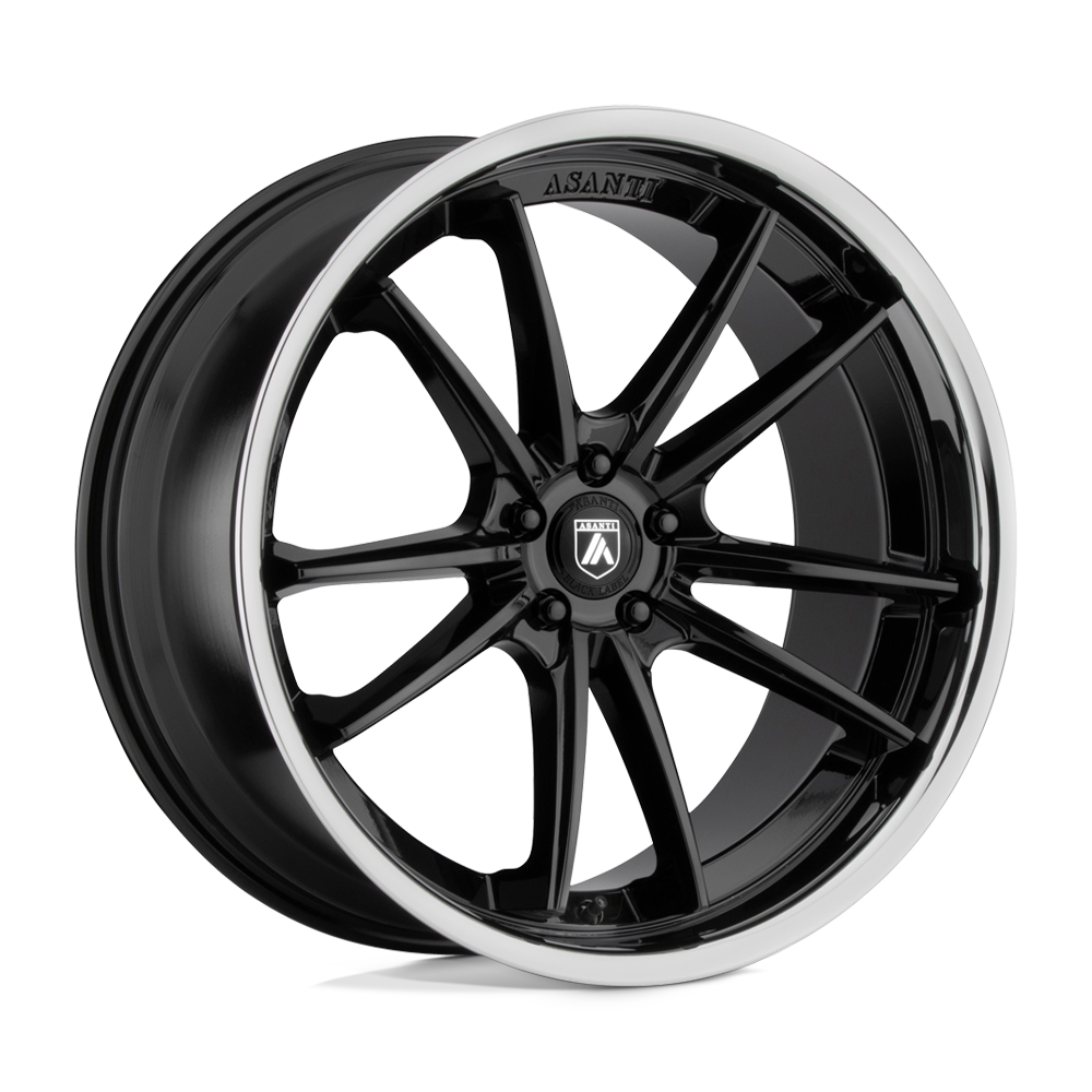 Asanti Black ABL-23 SIGMA 20X9 Wheels - Gloss Black with Chrome Lip!