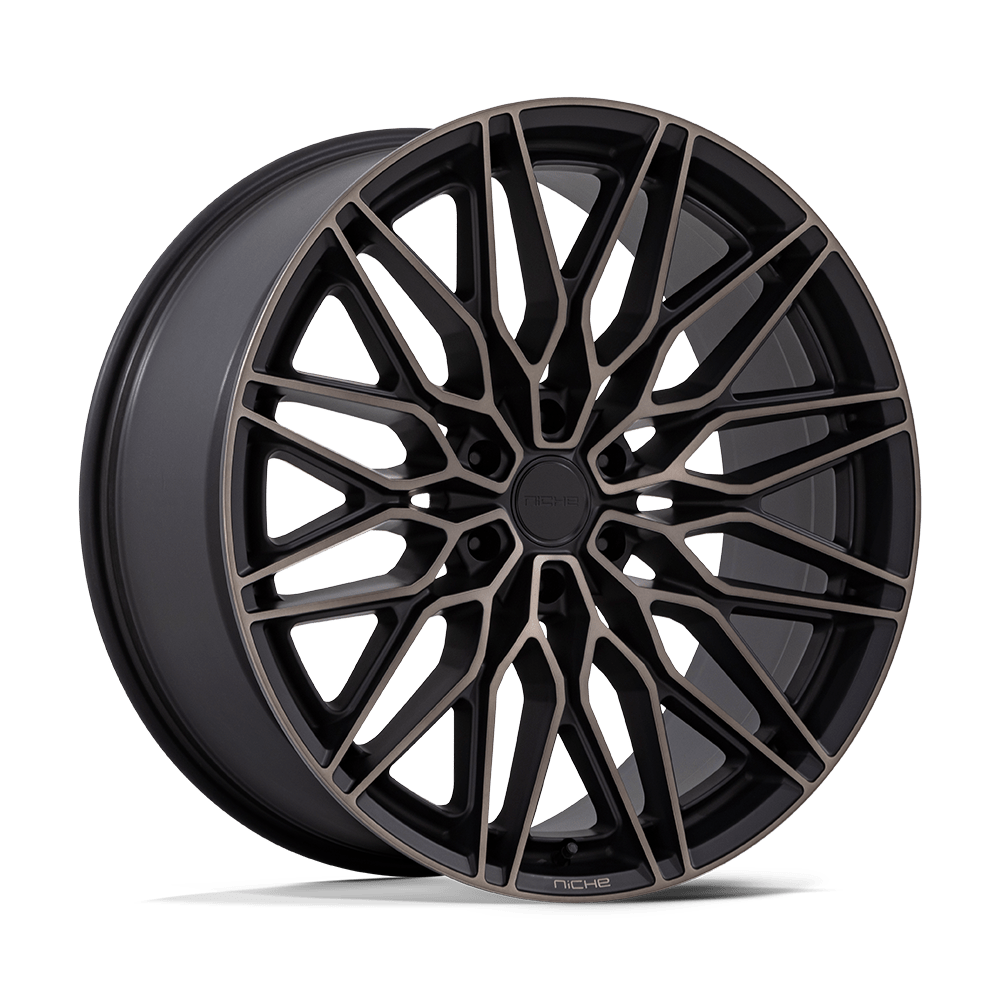 Niche NC278 CALABRIA 6 - Stunning 22X9.5 Matte Black Machined Wheels with Dark Tint