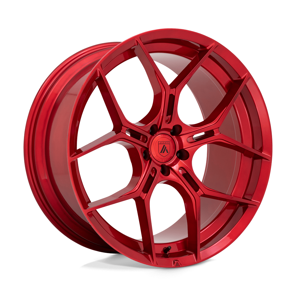 Asanti Black ABL-37 MONARCH 22X9 5X120 ET32 74.1 - Stunning Candy Red Wheels